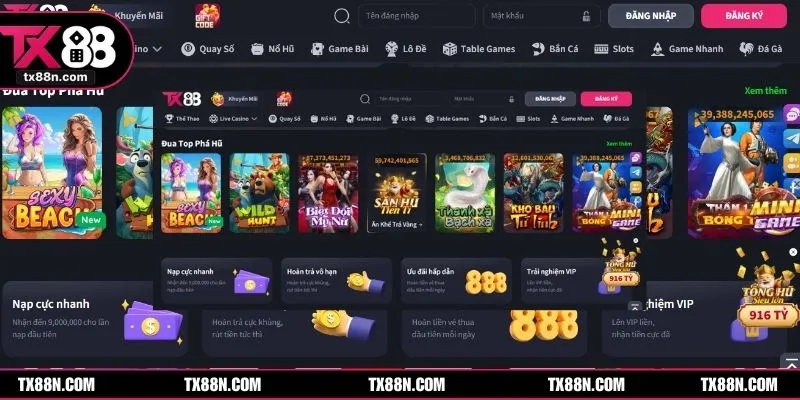 Tham gia game tại TX88 cực kỳ đơn giản và nhanh chóng 